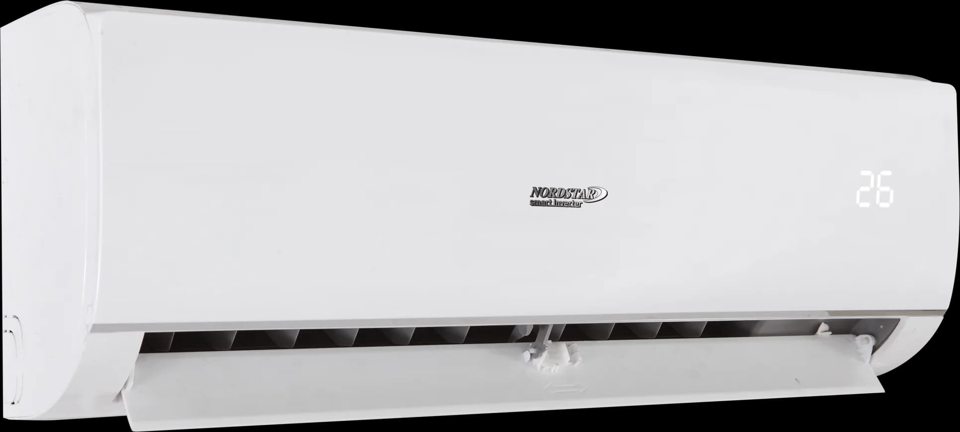 Nordstar Smart, unitate interioară, vedere din stânga, pornită